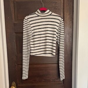 Rag & bone Cropped turtleneck - white black size S